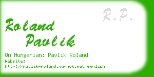 roland pavlik business card